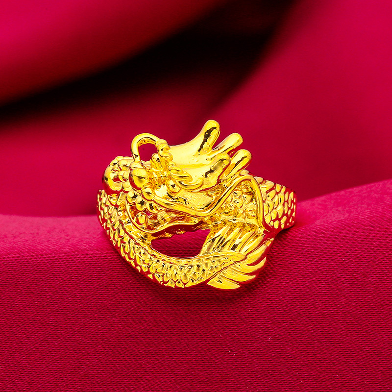越南沙金男士戒指龙头沙金新款戒指批发直播代发龙戒指-阿里巴巴