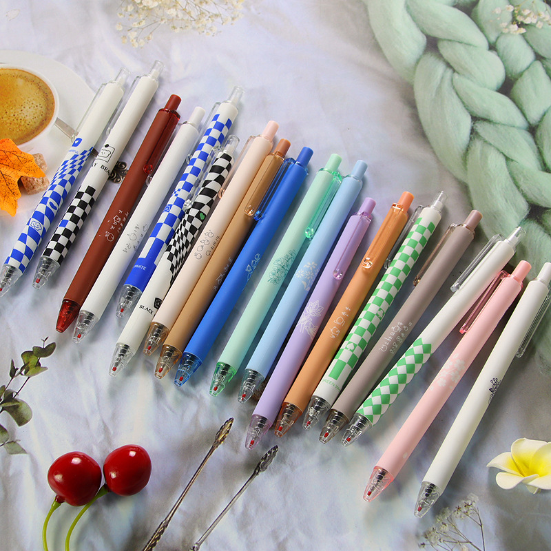 St Head Bag Pressing Pen Cute Stationery Student Large Capacity Exam Gel Pen Office Supplies Signature Pen Wholesale