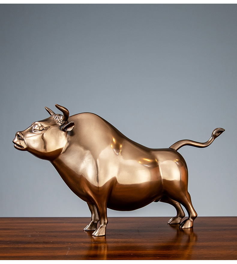 牛摆件华尔街牛客厅办公室办公桌桌面招财吉祥物开业送礼物
