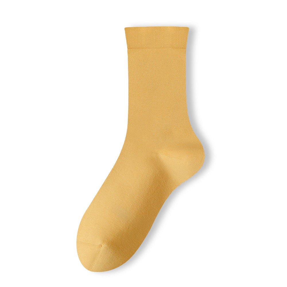 Boneless Pile Socks Socks with Non-Binding Top Women's Cotton Pile Maternity Socks Spring and Autumn Thin and All-Matching Black White Tube Long Socks Tide