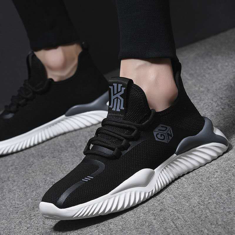 2023 Summer Autumn Men's Shoes round Toe Sneaker Men's Casual Pumps Student Breathable Casual Shoes Men's Shoes Wholesale