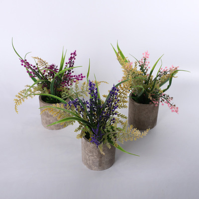 仿真五叉幸运草假花仿真植物花卉小盆景家居办公室桌面装饰品摆设