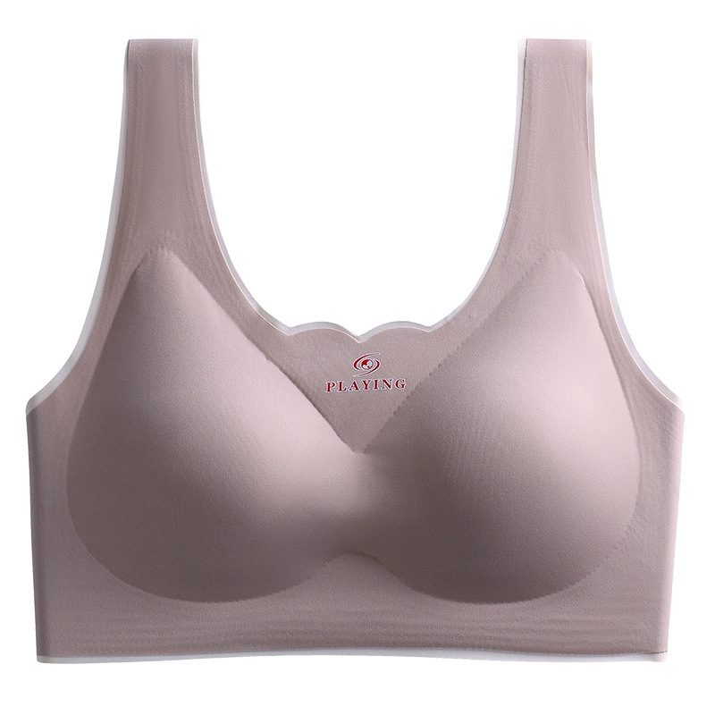 Oxygen 2.0 Ice Silk Seamless Beautiful Back Chest Wrap Underwear Women's Vest Base Tube Top without Steel Ring Sports Push up Bra