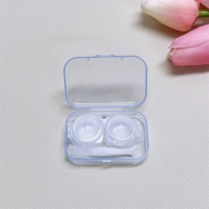 Portable Invisible Myopia Glasses Case Colored Contact Lenses Case Contact Lens Case Couple Box Replacement Box Wholesale