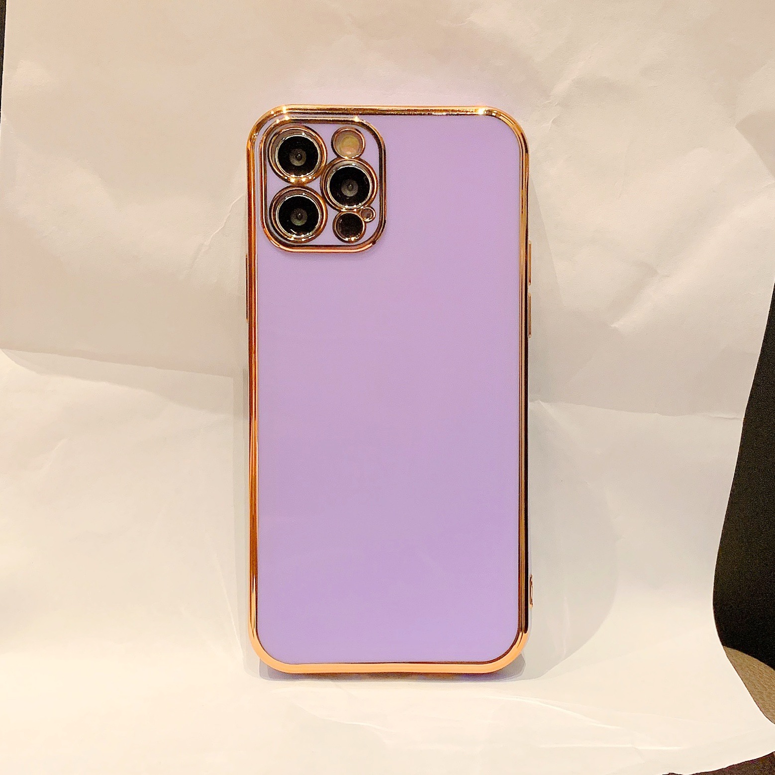 电镀精孔适用于iphone13pro手机壳纯色电镀6d苹果12/11软壳保护套_日