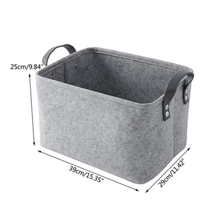 Felt Collector Basket Snacks Sundries Storage Basket Clothing Toys Storage Basket Cosmetic Storage Box Color Felt Cloth