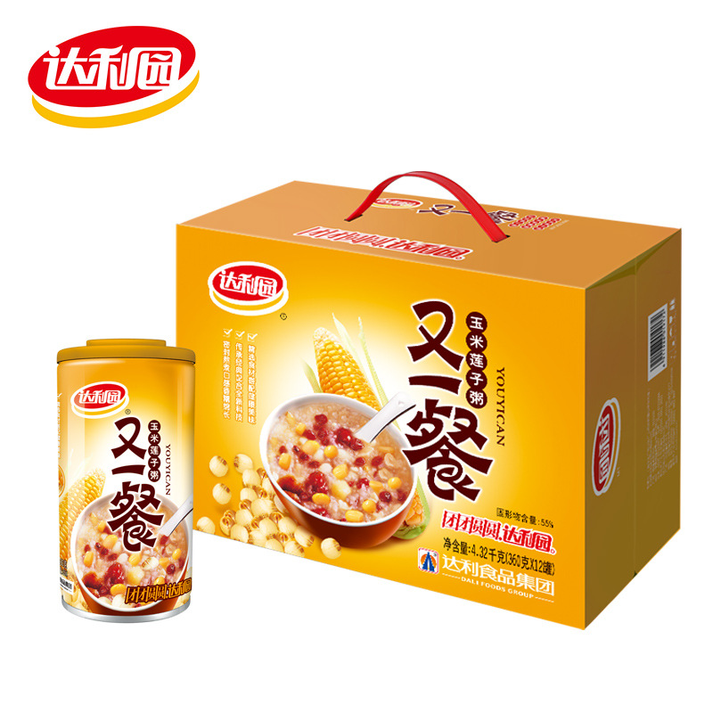 新品达利园又一餐玉米莲子八宝粥360g*12罐整箱礼盒装 速食八宝粥