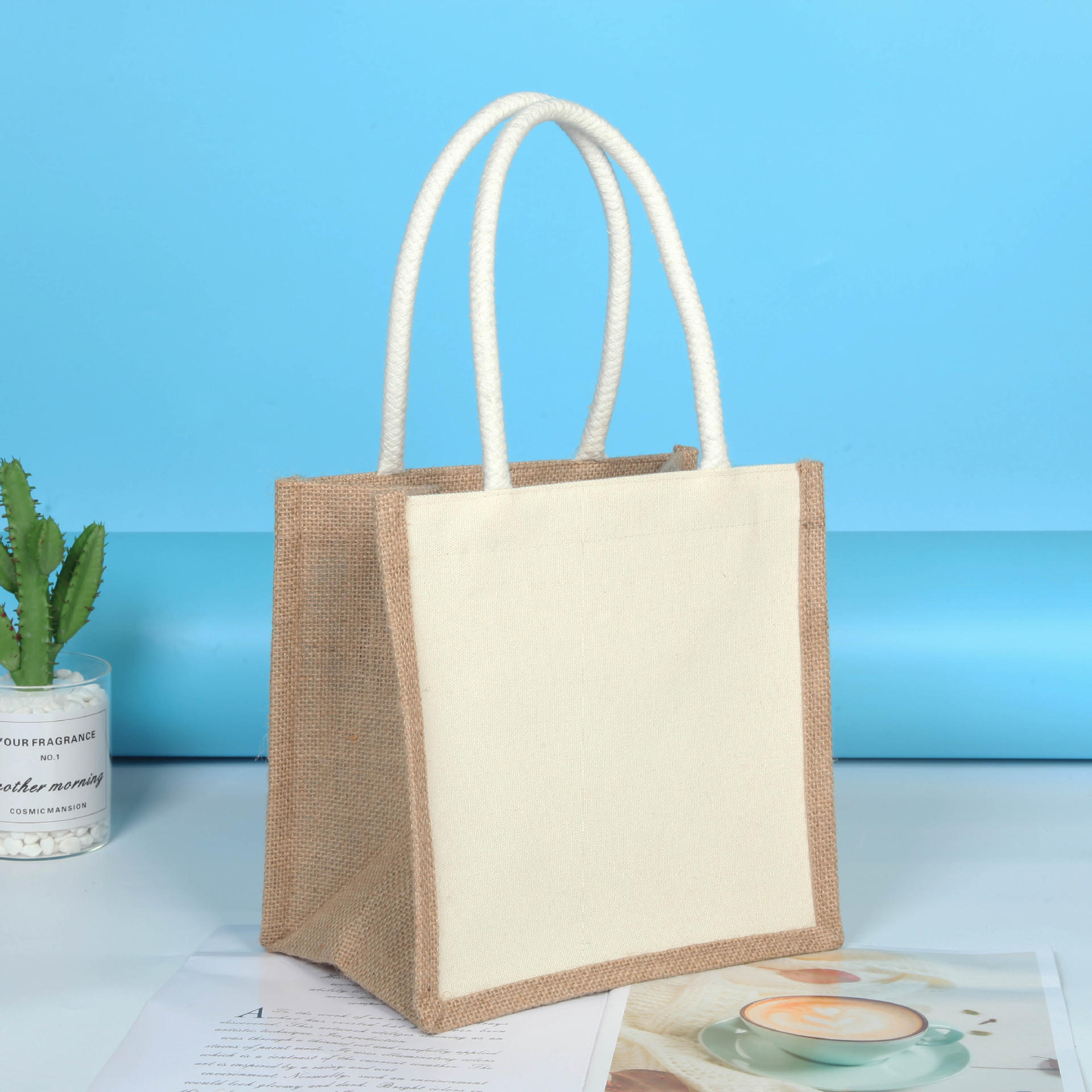 麻布袋现货无印亚麻复古黄麻袋购物礼品手提袋良品麻袋diy批发