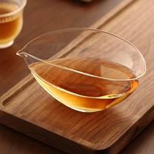 创意透明玻璃扁舟公道杯高硼硅玻璃茶海分茶器家用大号功夫泡茶杯