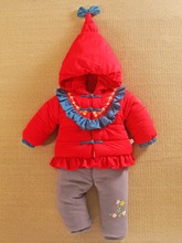 0一1岁女宝宝秋冬装外套3分体款加厚棉衣套装12月6婴儿服袄季外出