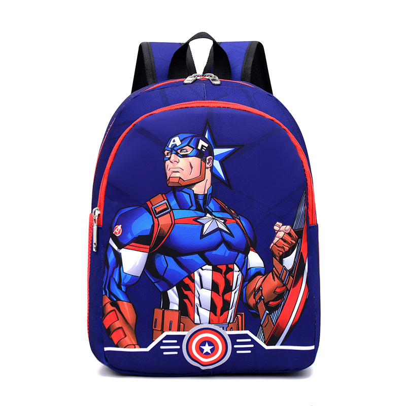 2021 New Spider-Man Kindergarten Backpack Western Style Boy Cute Cartoon Men's Medium and Small Class Ultra-Light Travel Backpack