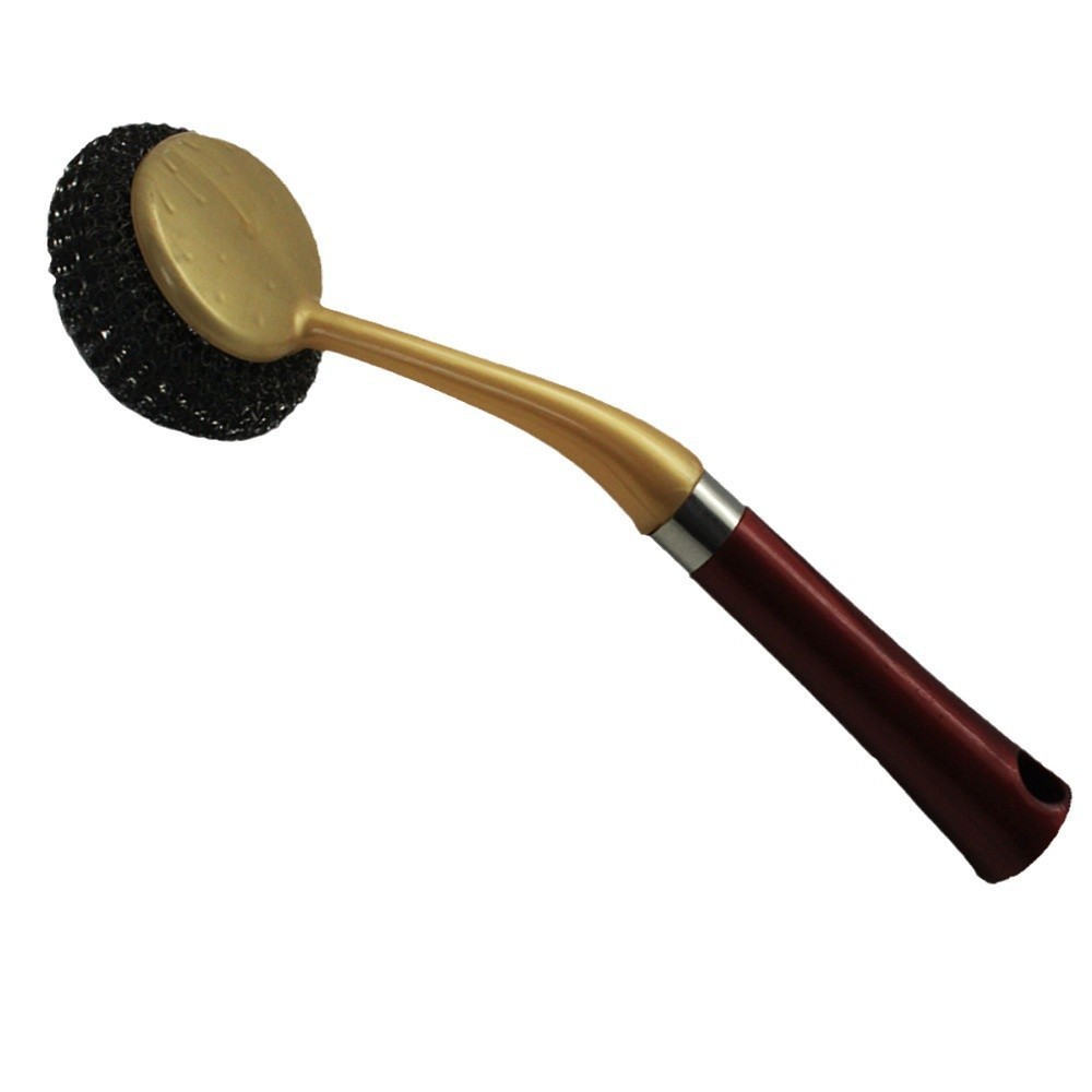 long handle stainless steel cleaning ball kitchen hangable steel wire ball wok brush wholesale