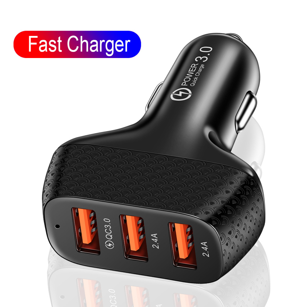 10W 2A 3usb One-to-Three Car Charger Three-Port Car Mobile Phone Charger Cross-Border Wholesale