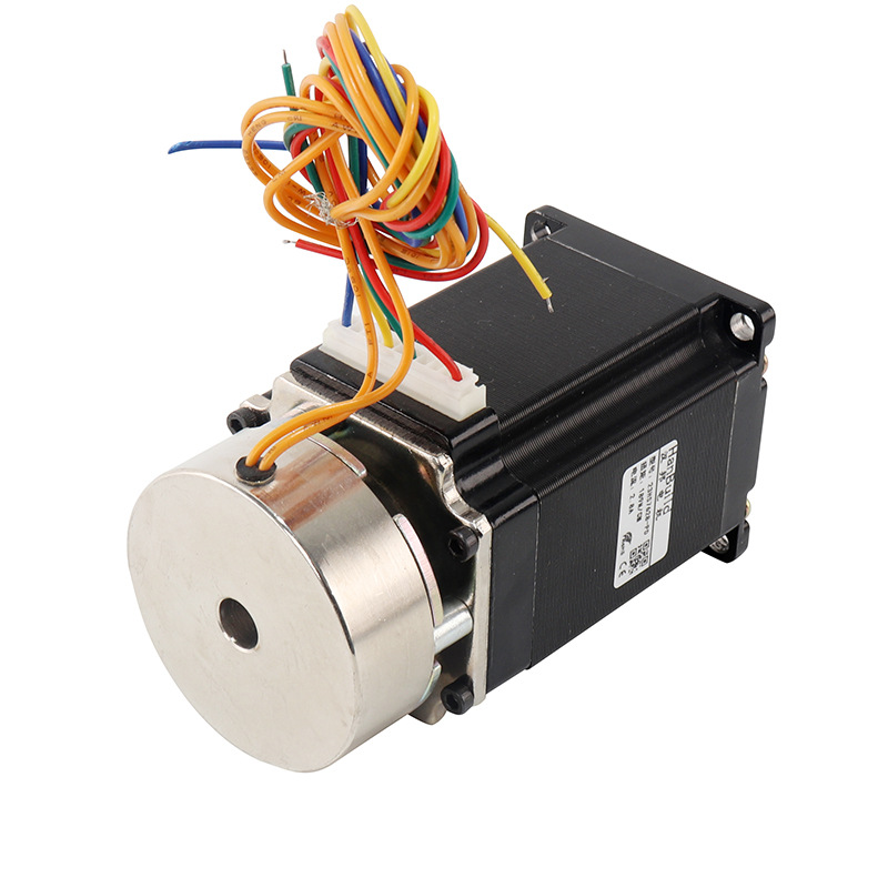 57刹车一体式步进电机大扭矩高转速带断电抱闸自锁功能nema23热卖