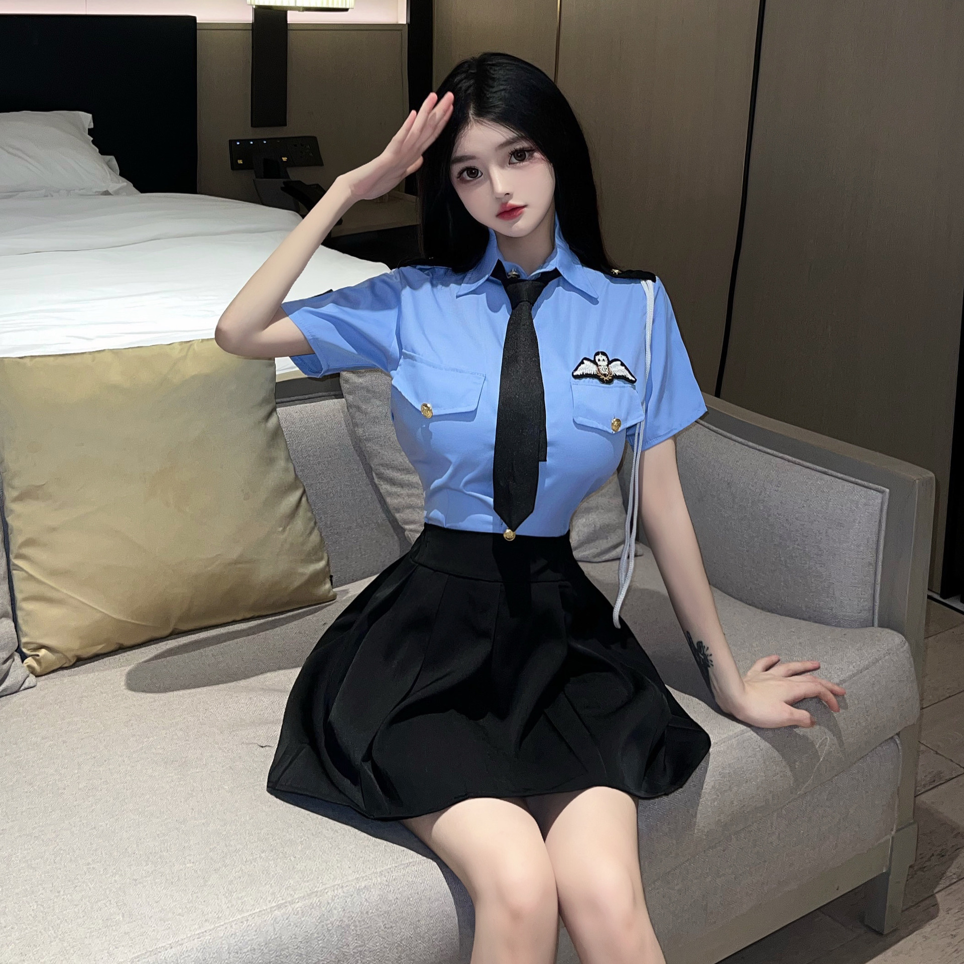 情趣内衣女警察免脱衣服纯欲女警制服诱惑警服激情套装1324-阿里巴巴