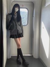 jk制服日系针织软妹外套秋冬新款学院风校园感百搭套装四件套女潮