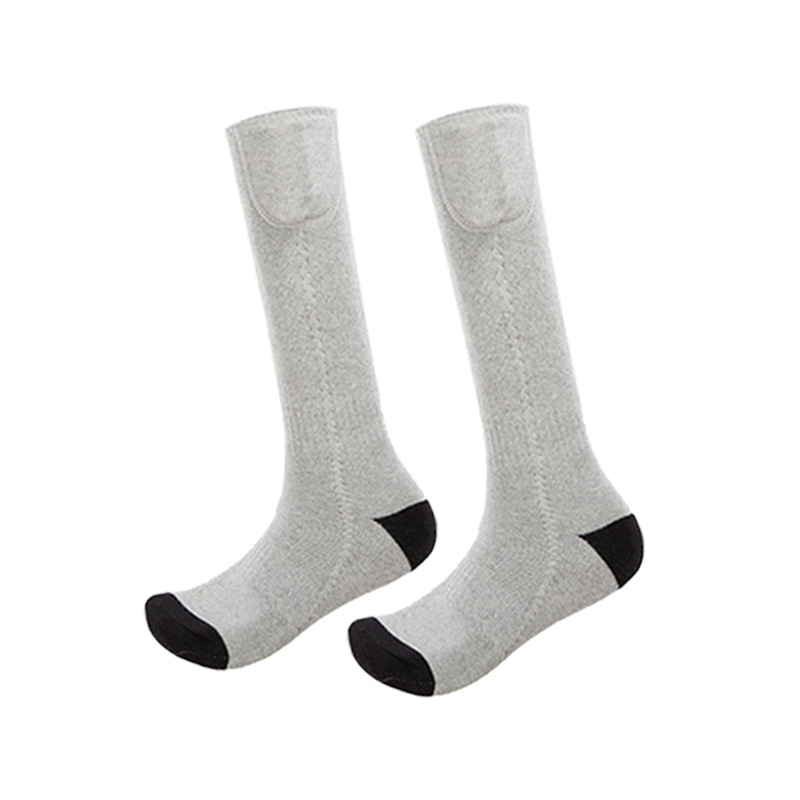 Cross-Border E-Commerce Long Heating Socks Pure Cotton Electric Heating Socks Men's and Women's Sports Charging Ankle Ski Socks Wholesale