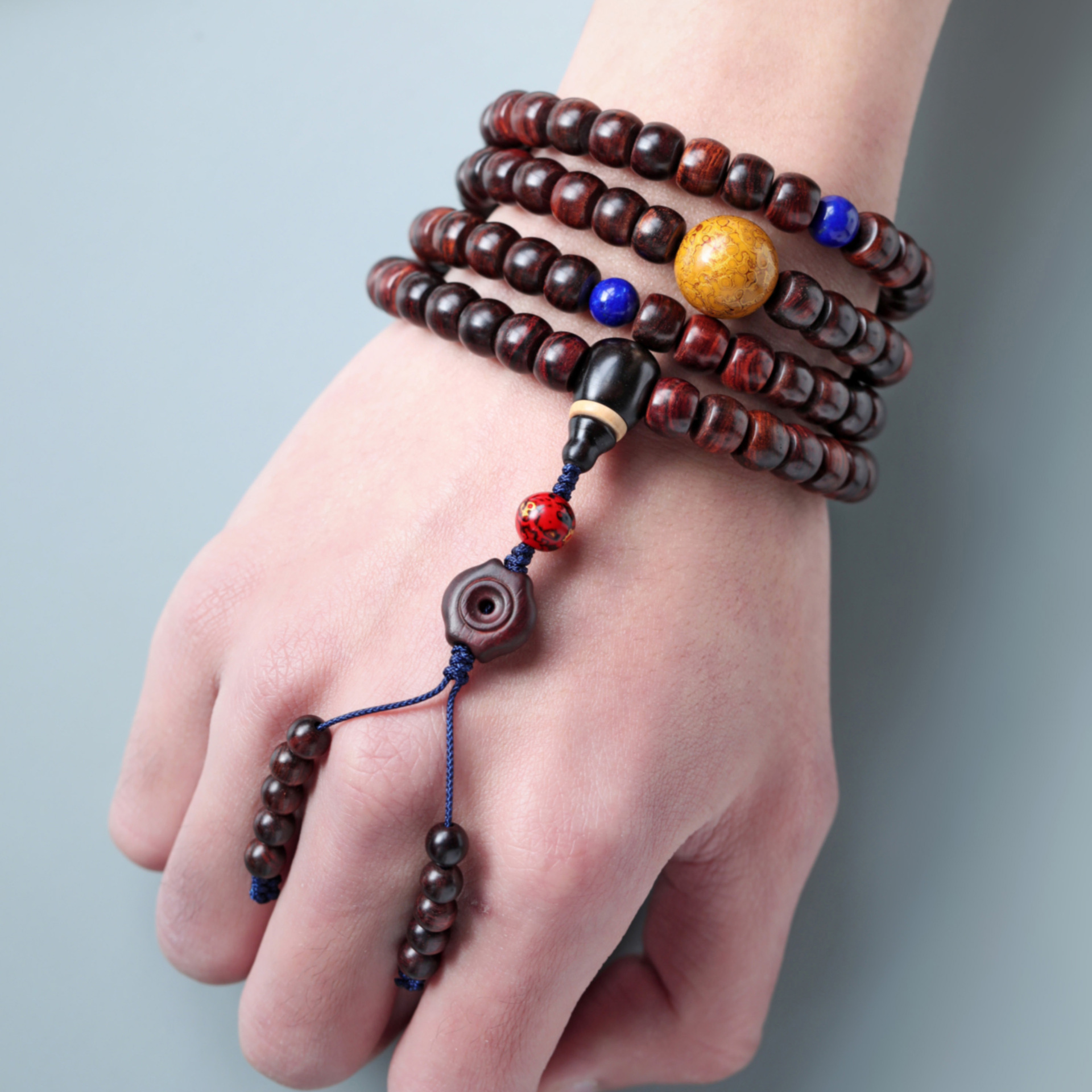 大德 海南黄花梨【灵芸】108颗7*9mm 佛珠手链 降香味