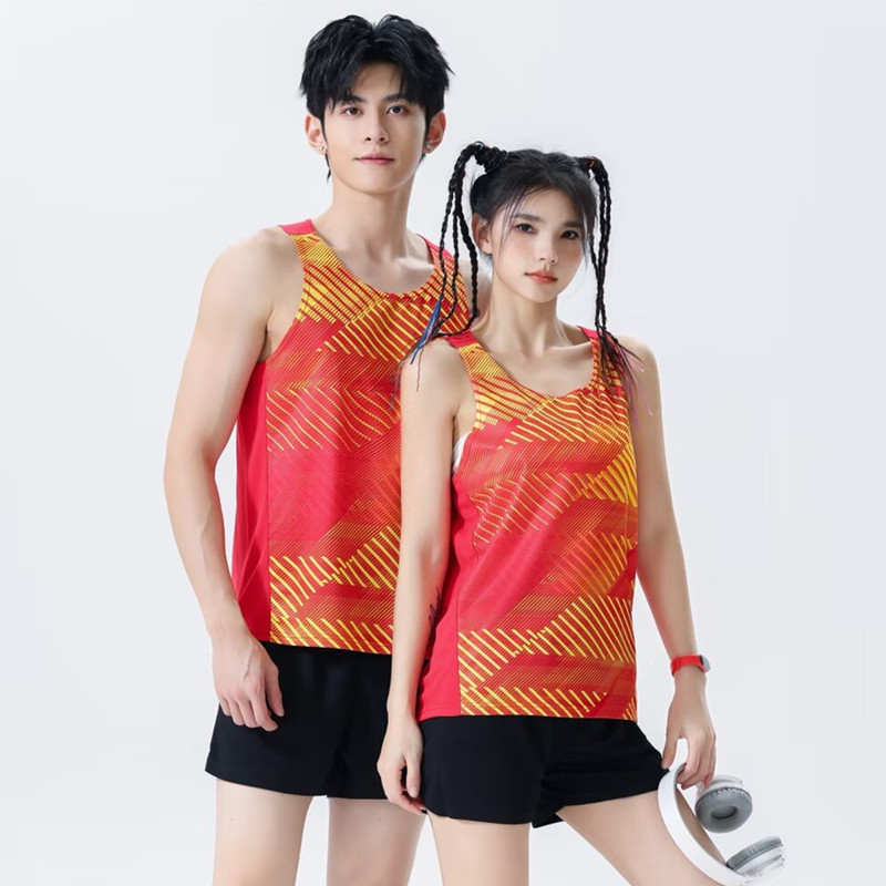 男女体育背心套装队服比赛田径训练服体考运动比赛-阿里巴巴