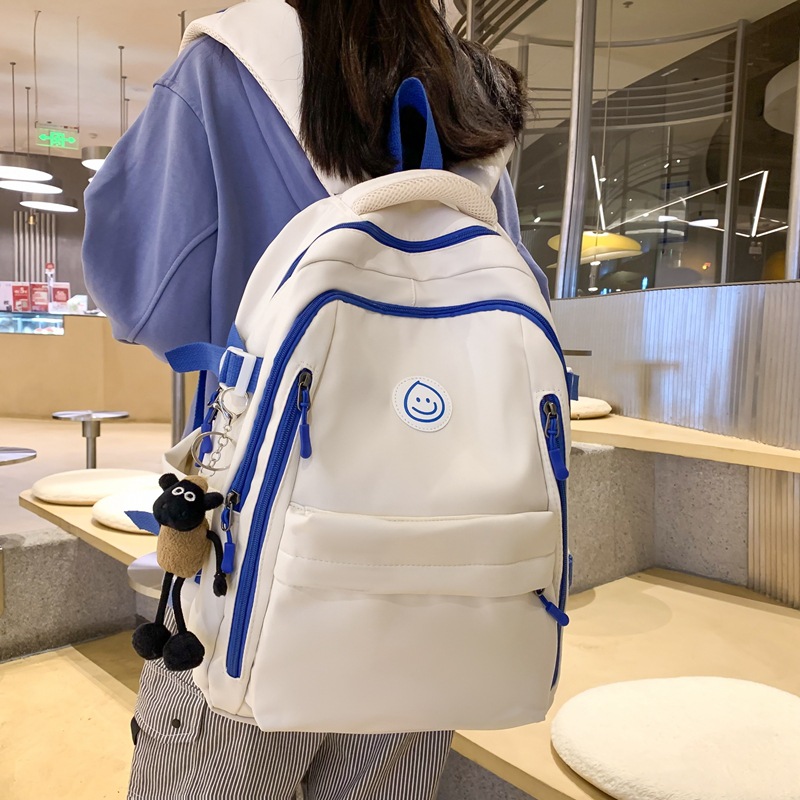 2022 New Fresh Schoolbag Female Korean Style High School and College Student Backpack Junior High School Student Simple Middle School Student Backpack