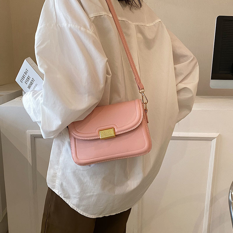 Niche Texture Crossbody Bag Women's Spring/Summer 2023 New Fashion All-Match Solid Color Simple Shoulder Small Square Bag