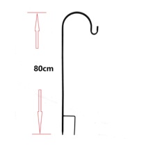 跨境牧羊钩铁艺工艺品铁质挂钩户外草坪庭院灯挂钩防锈地插杆挂钩