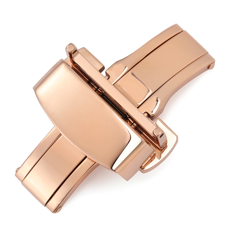 手表表扣蝴蝶扣表带扣 四针高品质316l钢 银色金色黑色16 18 20mm