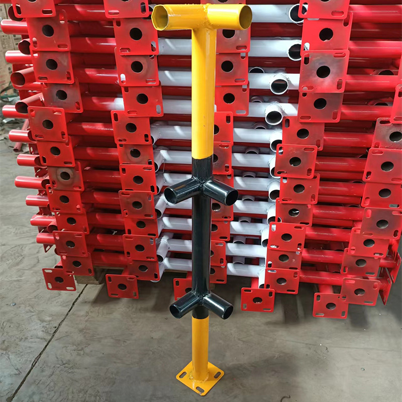 工地施工建筑楼梯防护栏临时扶手 临边防护栏立杆 干字杆王字杆