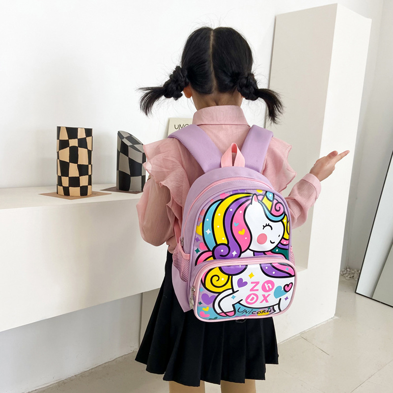 3-5 Years Old Boys' Backpack Korean Lightweight Kindergarten Backpack Cartoon Car Personality Baby's Backpack Cross-Border