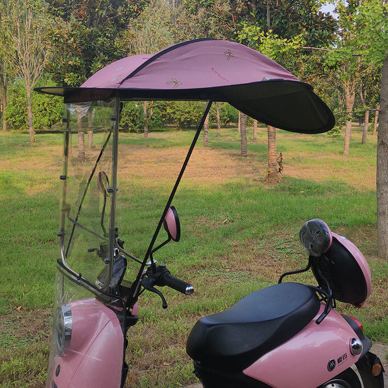 雨棚电动车遮阳新款7字电瓶车蓬摩托车加固挡风遮阳伞蓬速卖通
