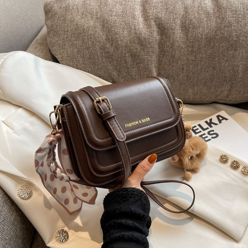 Internet Celebrity Fashion Small Square Bag Ins All-Match Crossbody Bag 2022 New Women's Bag Autumn Simplicity Western Style Shoulder Bag