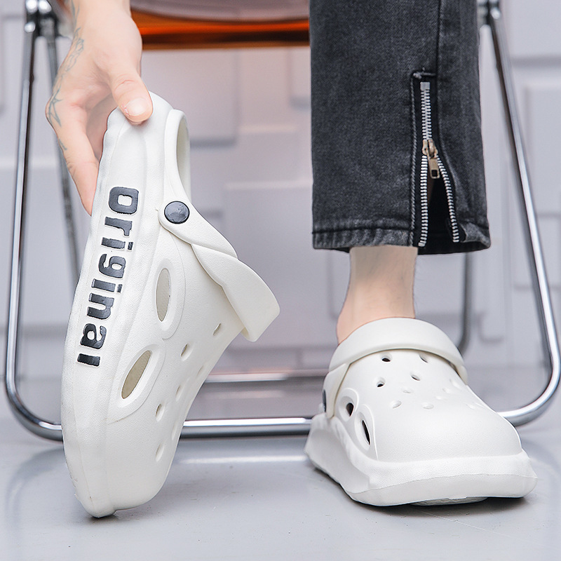 2023 Jujia Jj009 Men's Eva Hole Shoes Thin Summer New Waterproof Indoor Bathroom Slippers