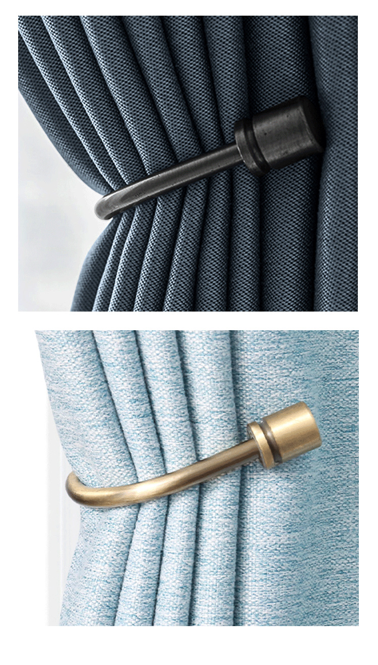 几何u型窗帘挂钩壁挂墙钩绑带固定墙勾装饰窗饰配件及简现代风格