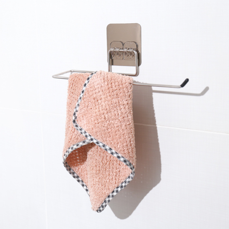 Kitchen Lazy Rag Hook Hook Rack Towel Rag Rack Punch-Free Disposable Dish Cloth Mop Bracket