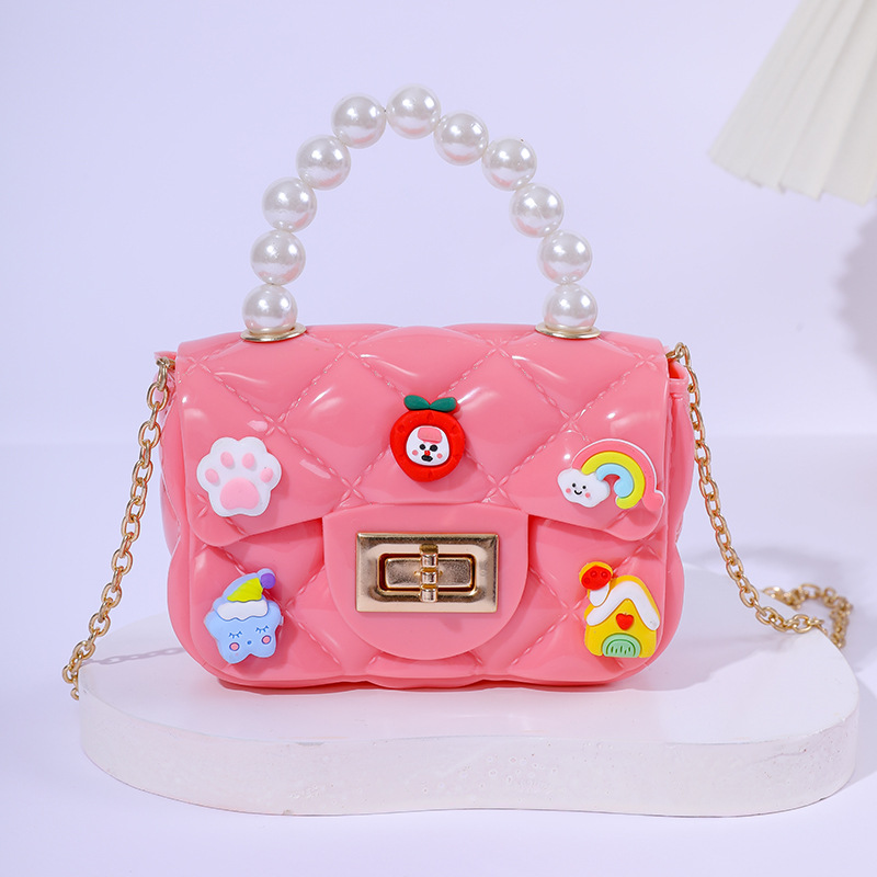 2023 New Handmade Patch Diy Mini Small Bag Chain Crossbody Bag Princess Bag Children Coin Purse Gel Bag