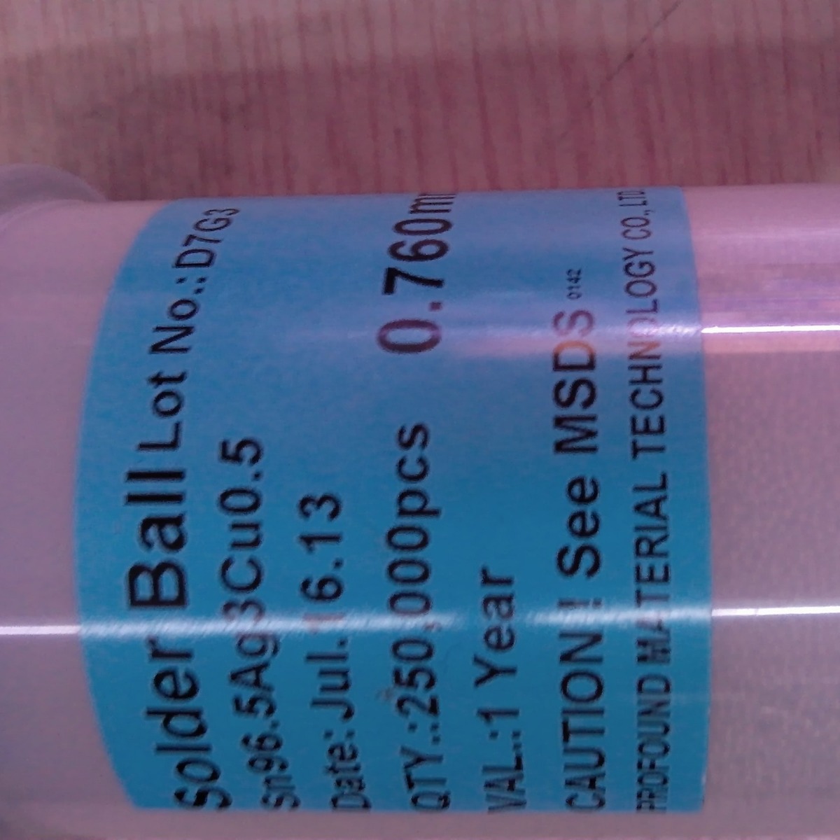 环保Solder Ball LOT No.:D73 0.760mm锡珠锡粒 Sn96.5Ag3Cu0.5