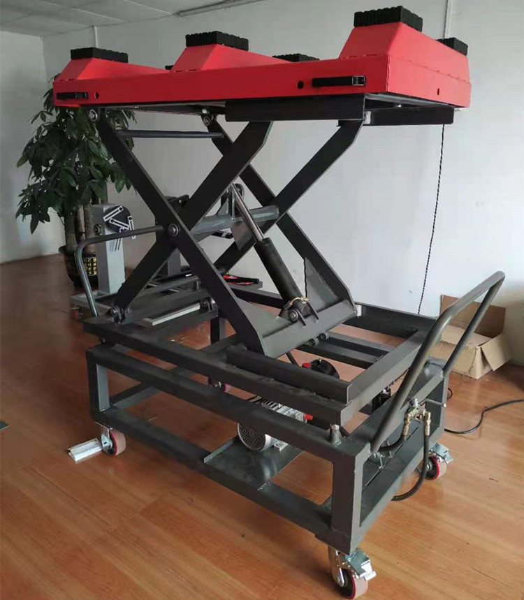 新能源汽车电瓶举升机电动车升降平台移动小车电池包拆装起升托架