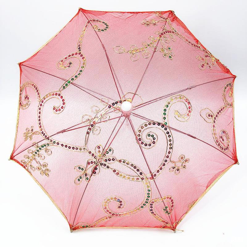 大号蕾丝绣花伞花边工艺伞儿童玩具跳舞装饰伞 迷你洋娃娃蕾丝伞