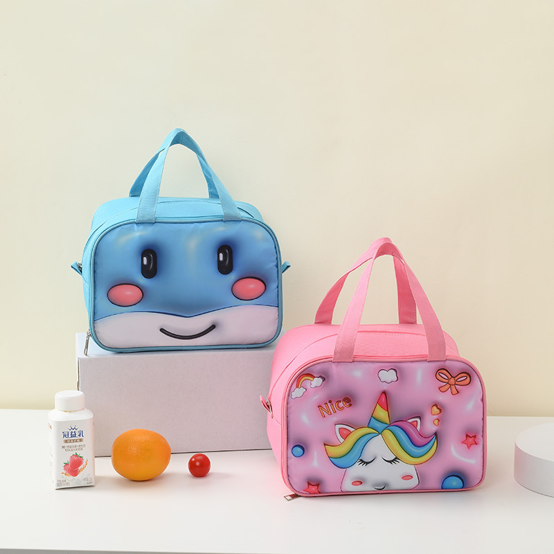 Cartoon Ice Pack 3d Visual Cute Lunch Bag Portable Student Lunch Box Bag Thermal Bag Cute Lunch Bag