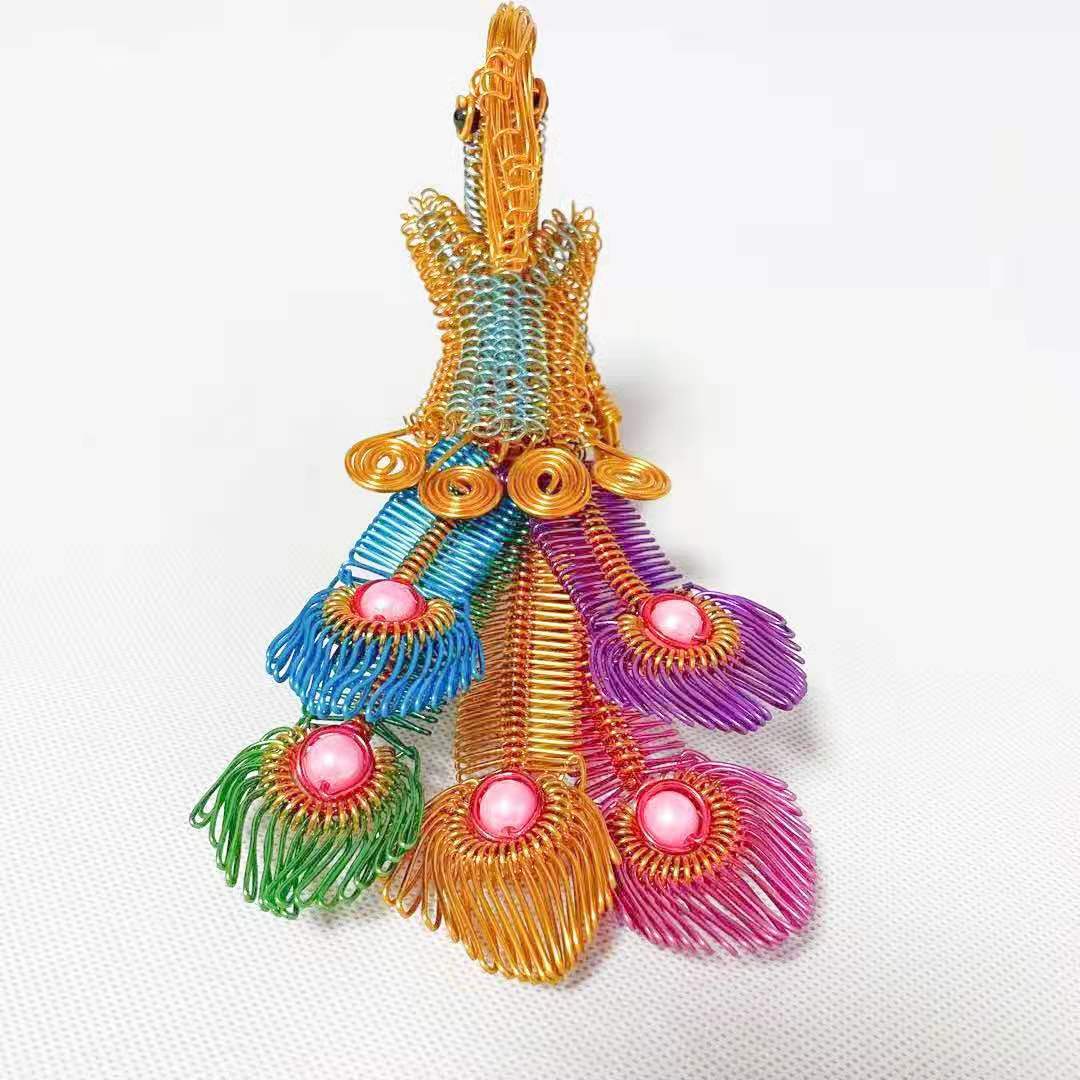 (白菜)彩色氧化铝线摆件创意手工铝线手工艺品材料包龙动物