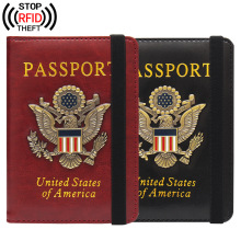 RFID Anti-Magnetic Passport Cover Passport Holder USA Metal