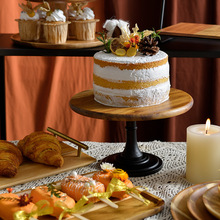 ALJ6木质甜品台甜品摆台展示架森系订婚蛋糕甜品架冷餐托盘面包架