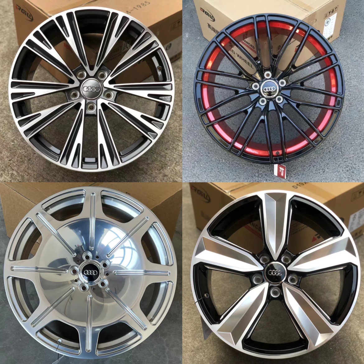 适用奥迪a8轮毂锻造a5 a6 a7 s5 rs6 q5 q6 q7 q8 s6 r8 大众途锐