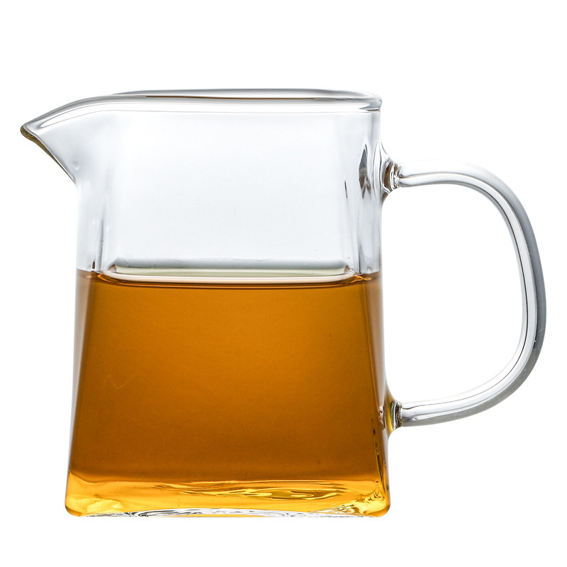 Transparent Square Bottom Borosilicate Glass Fair Cup Household Large Capacity Tianyuan Place Pointed Tea Pot Tea Pitcher