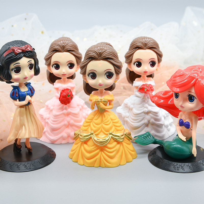 蛋糕烘焙装饰摆件贝贝公主大头生日甜品台女孩装扮儿童派对塑料