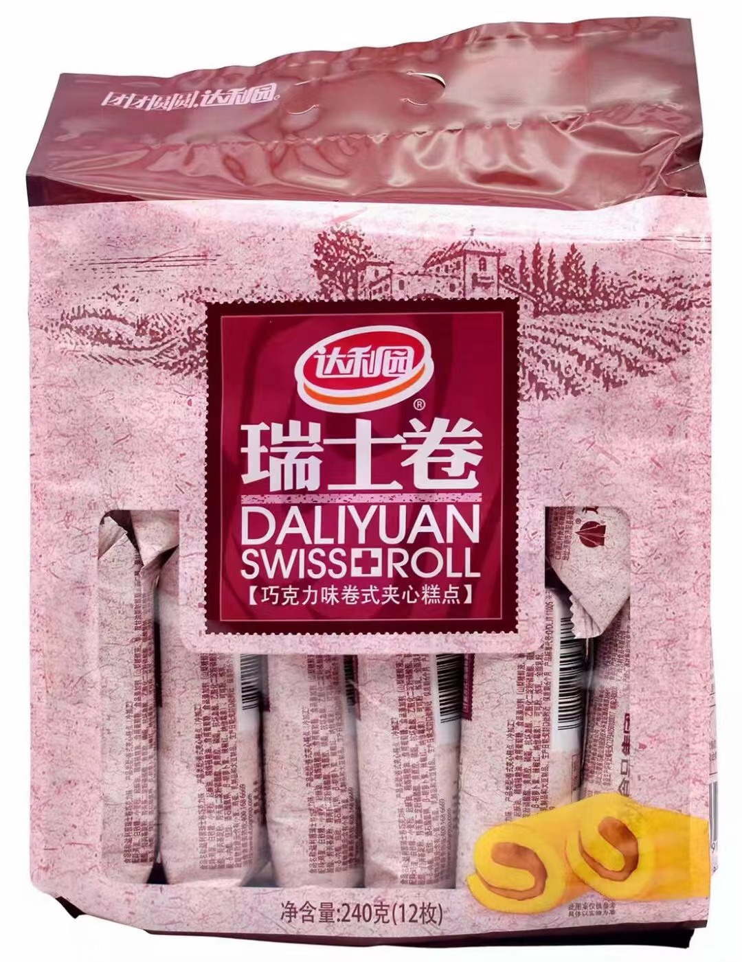 达利园 瑞士卷 香橙 巧克力 香蕉 早餐下午茶糕点 瑞士卷批发
