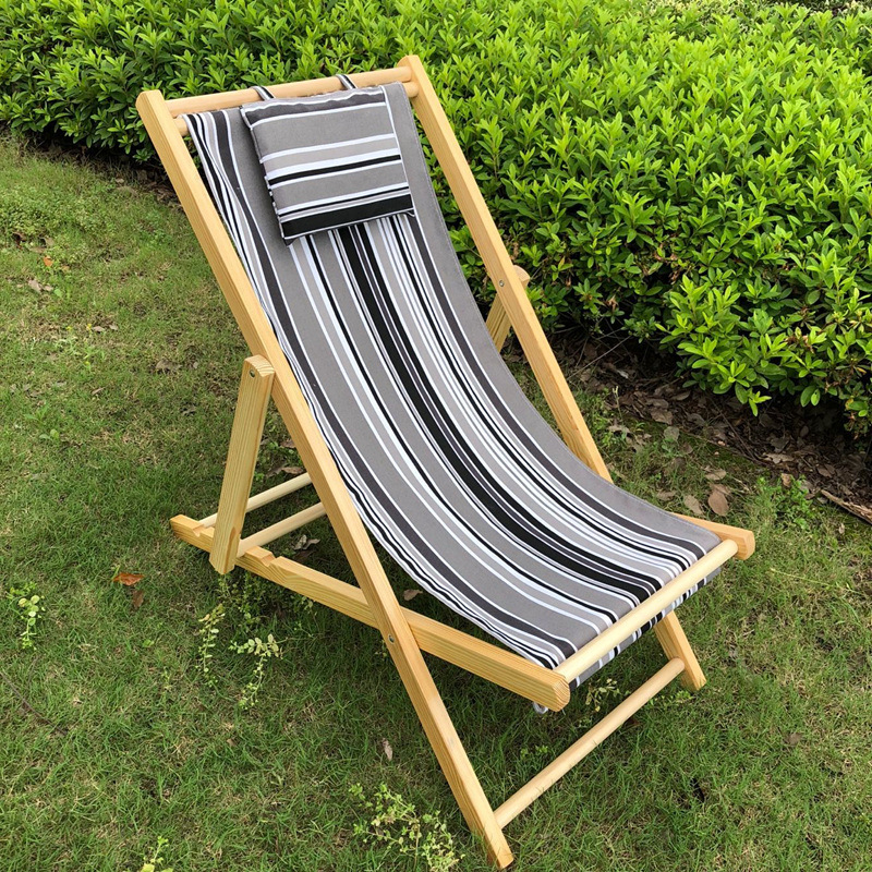 实木沙滩椅木质躺椅折叠椅帆布椅午休椅户外便携椅陪护椅懒人椅