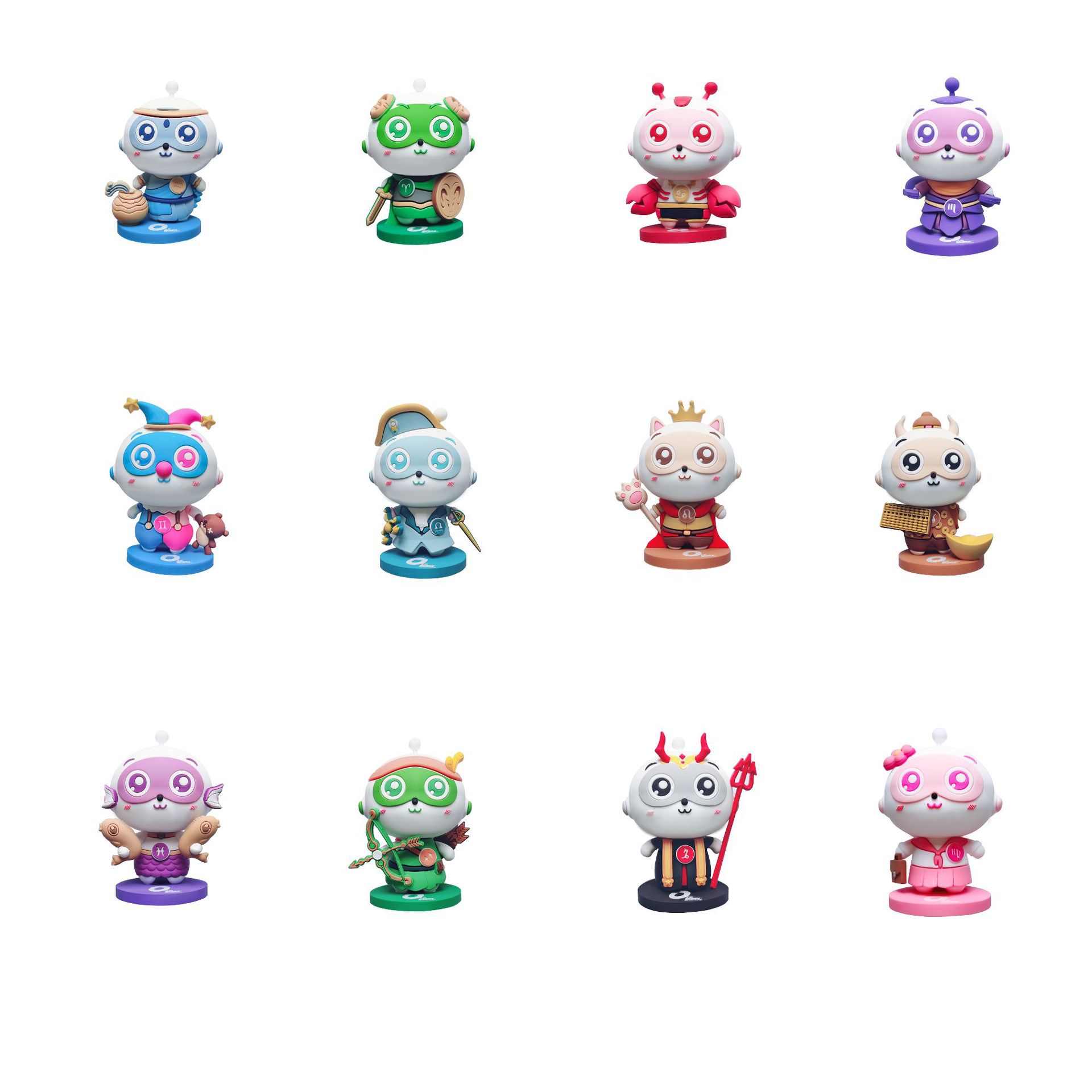 需提前订货 卡通十二星座立体公仔盲盒摆件圣诞节礼品赠品可印log