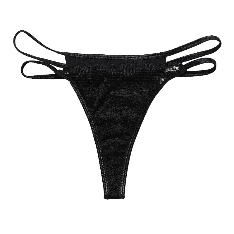 European And American Sexy T-Back Women 'S Low Waist Lace Sexy Temptation Hot T-Shaped Panties Seamless Invisible Hollow Triangle Underwear