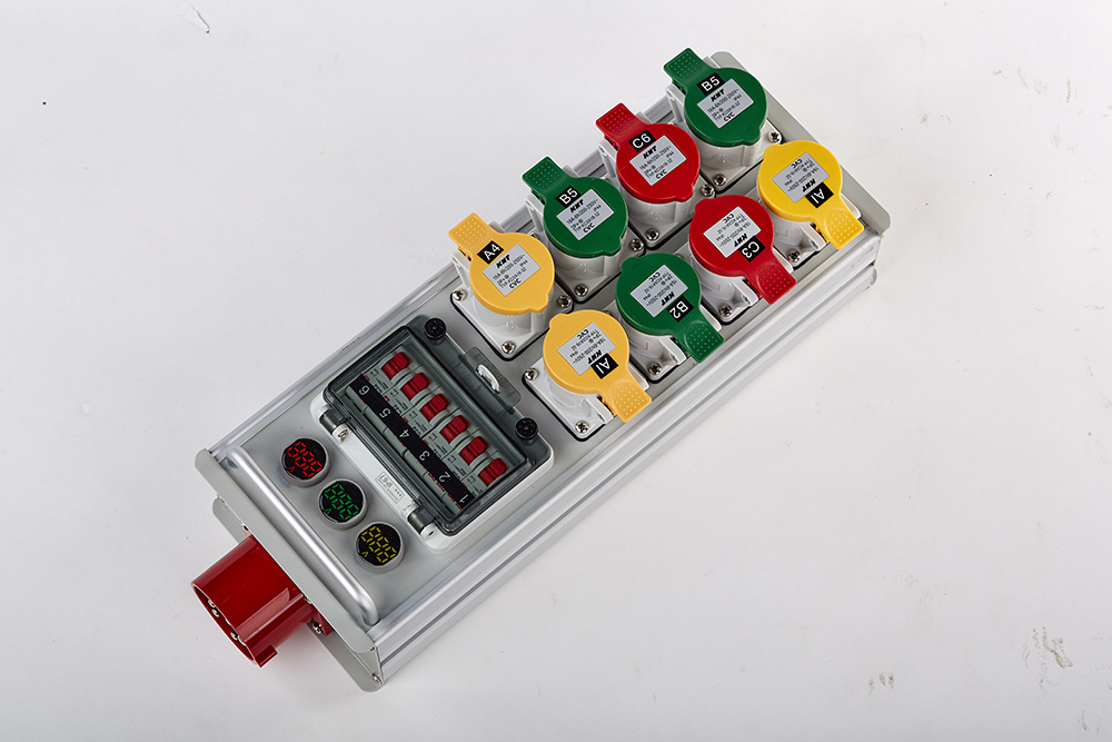 舞台灯光电源直通箱8路盒富歌箱演出led大屏音响配电柜硅